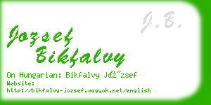 jozsef bikfalvy business card